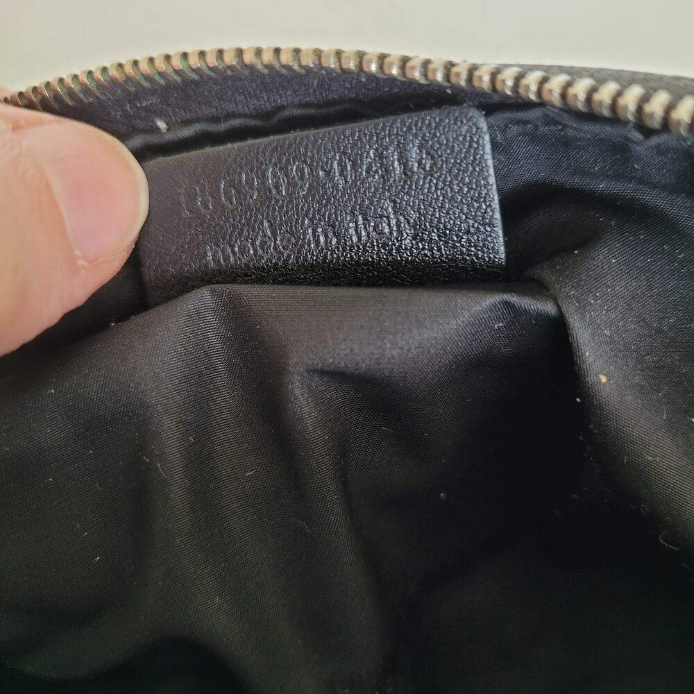 Vintage Yves Saint Laurent YSL Black Leather Cosmetic Pouch Clutch Bag Italy - Picture 7 of 16